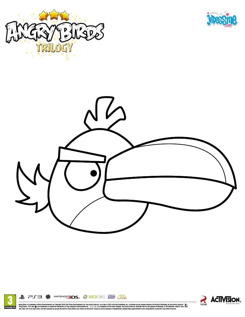 Coloriage ANGRY BIRDS - L'oiseau boomerang de Angry Birds