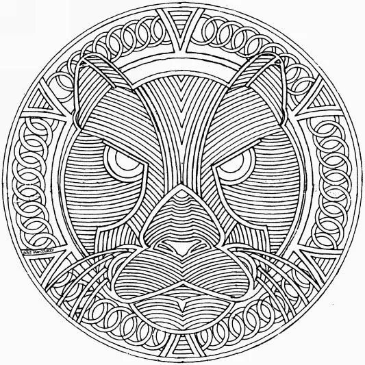 Coloriage animal, mandala difficile pour adulte a imprimer ...