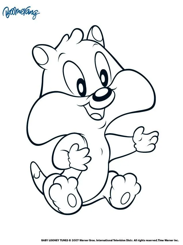 Coloriage BABY LOONEY TUNES - Coloriage de Baby Taz