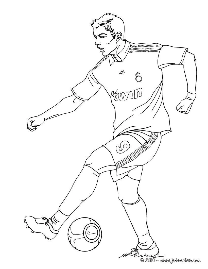 Coloriage JOUEURS DE FOOT - Cristiano Ronaldo, CR7