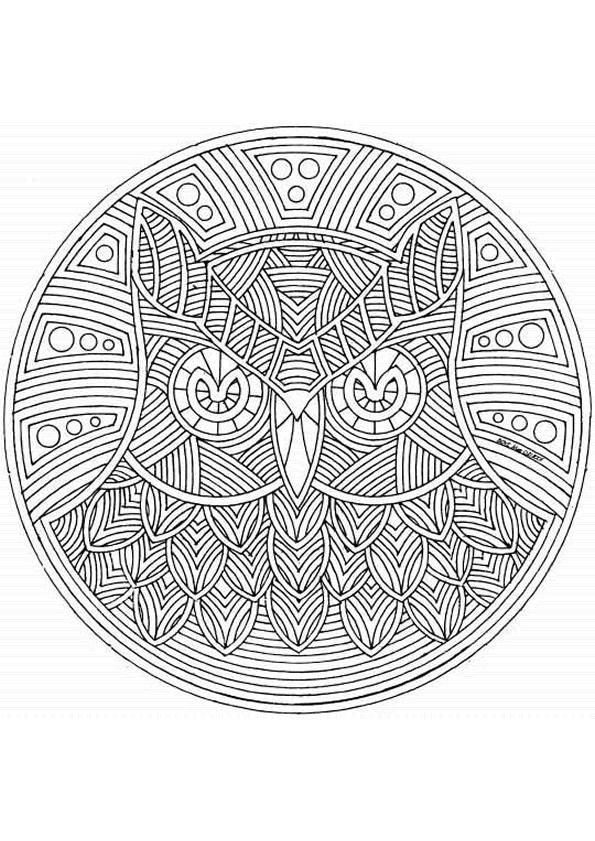 Coloriage Mandala Complexes sur Hugolescargot.