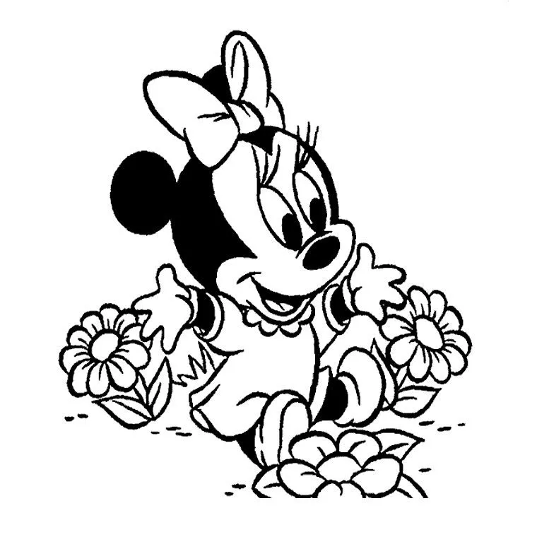 Coloriage Minnie | Peinture Sur Verre et Porcelaine