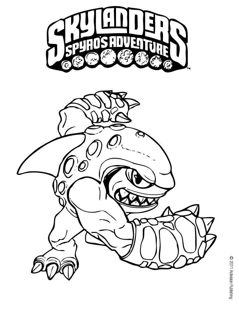 Coloriage SKYLANDERS SPYRO'S ADVENTURE - Coloriage TERRAFIN