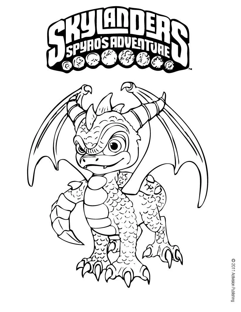 Coloriage SKYLANDERS SPYRO'S ADVENTURE - Coloriage SPYRO