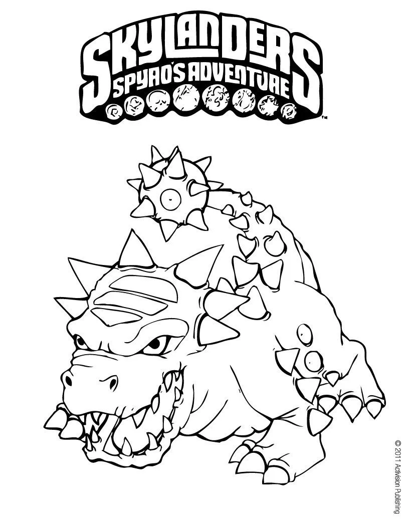 Coloriage SKYLANDERS SPYRO'S ADVENTURE - Coloriage BASH