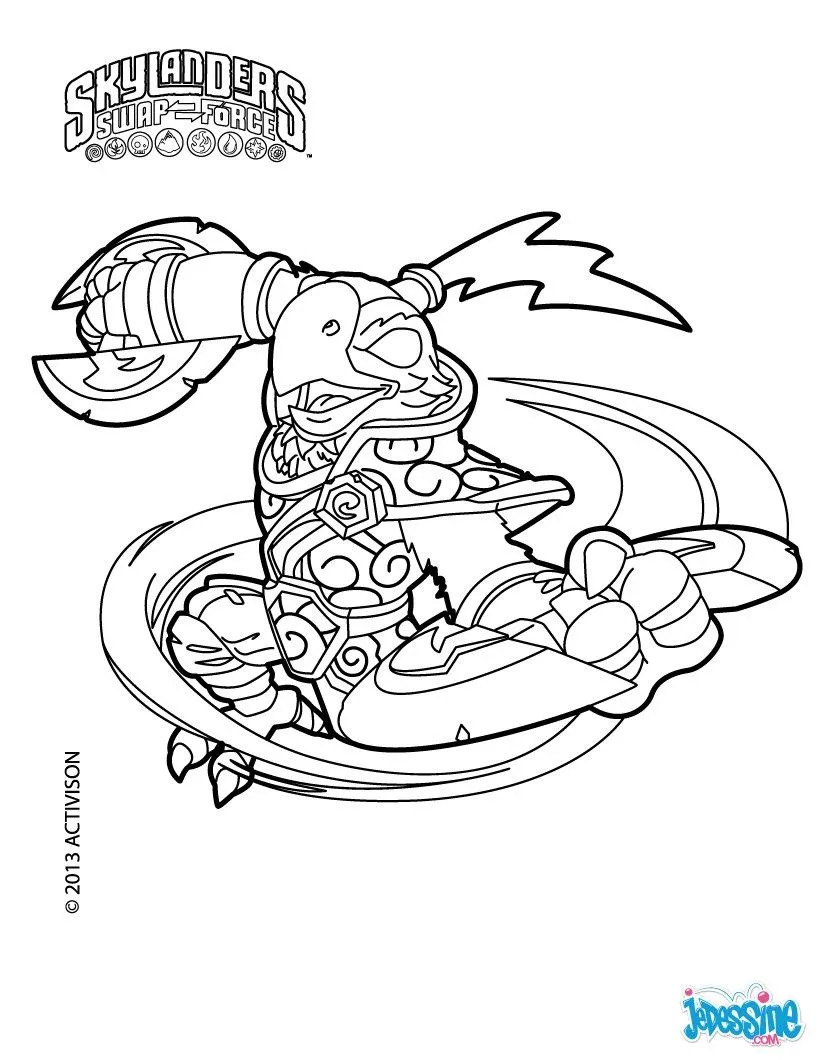 Coloriage SKYLANDERS SWAP FORCE - Free Ranger