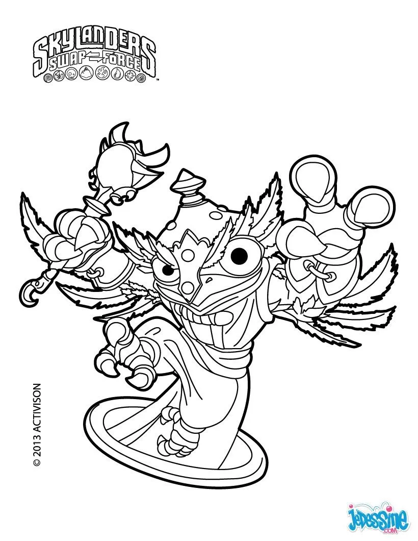 Coloriage SKYLANDERS SWAP FORCE - HootLoop