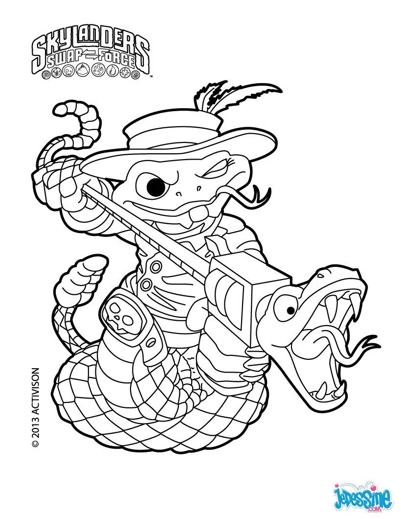 Coloriage SKYLANDERS SWAP FORCE - Rattle Shake