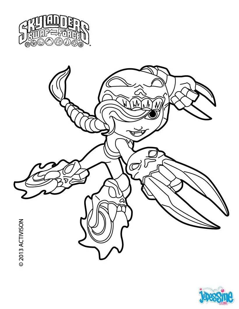 Coloriage SKYLANDERS SWAP FORCE - Roller Brawl