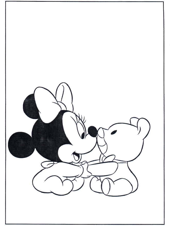 Coloriages pour enfants / Coloriages autres / Bébé Minni