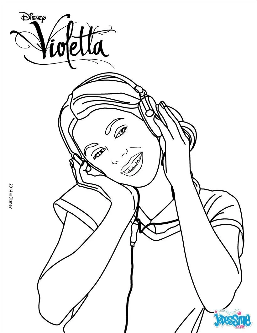 Coloriages VIOLETTA : 4 coloriages en ligne gratuit pour les enfants