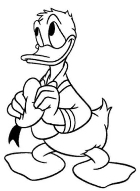 Colorindo e Desenhando: Pato Donald para Colorir