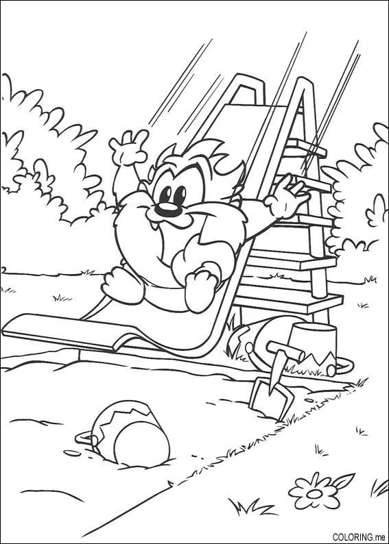 Coloring page : Baby tunes Taz - Coloring.me