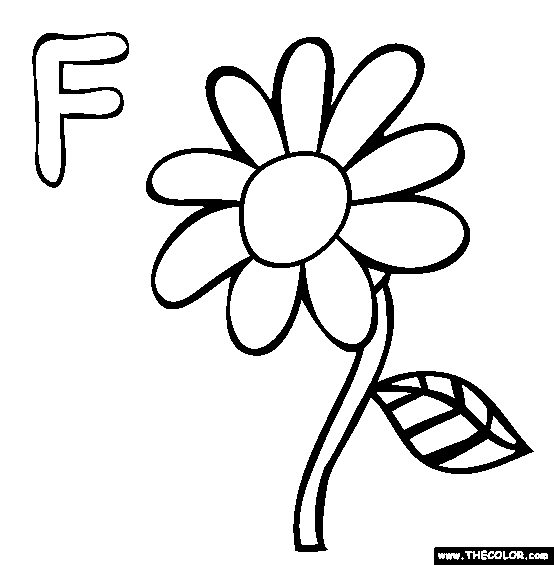 F Coloring Page | Free F Online Coloring | THE ALPHABET | Pinterest