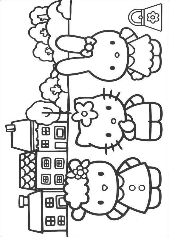 coloring page Hello Kitty Kids-n-Fun | za bojanje | Pinterest