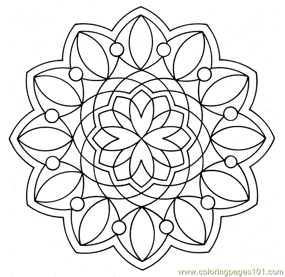 Coloring Pages Mandala (Cartoons > Mandalas) - free printable ...