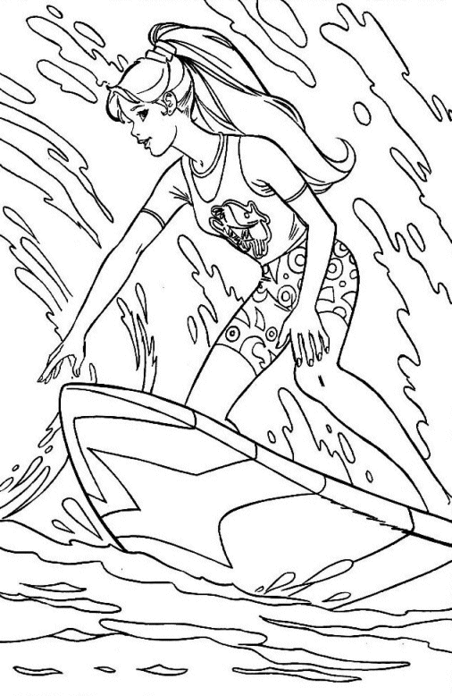 Colorir e Pintar: Colorir Barbie