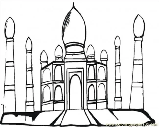 Colorir e Pintar: Palácio Taj Mahal