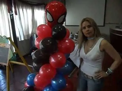 COLUMNA EN GLOBOS DE SPIDERMAN POR PROFESORA GRACIELA NOEMI ...