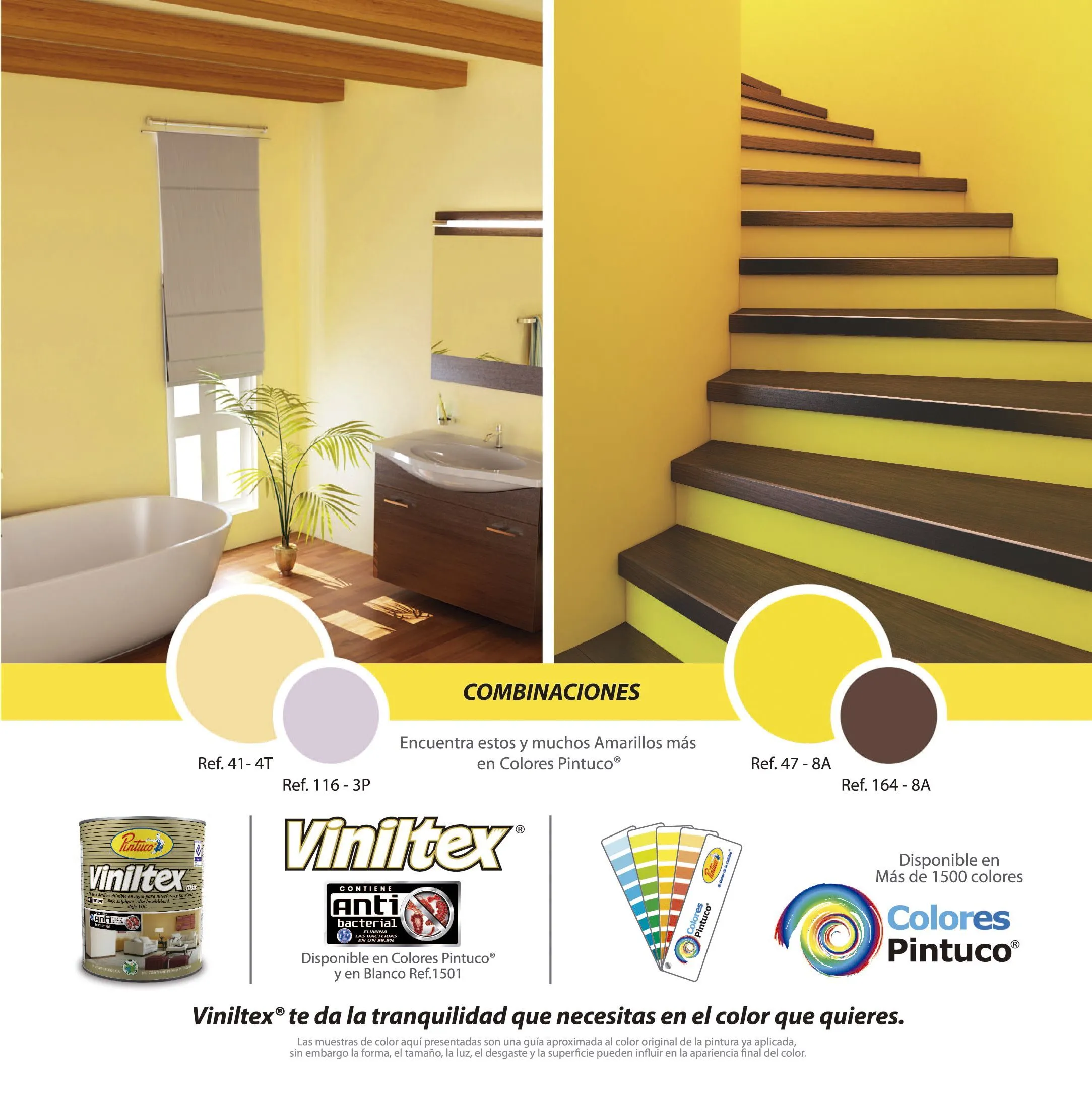 Combinaciones en colores amarillos Viniltex de Pintuco | Colores para  casas, Decoración de unas, Decoracion de exteriores