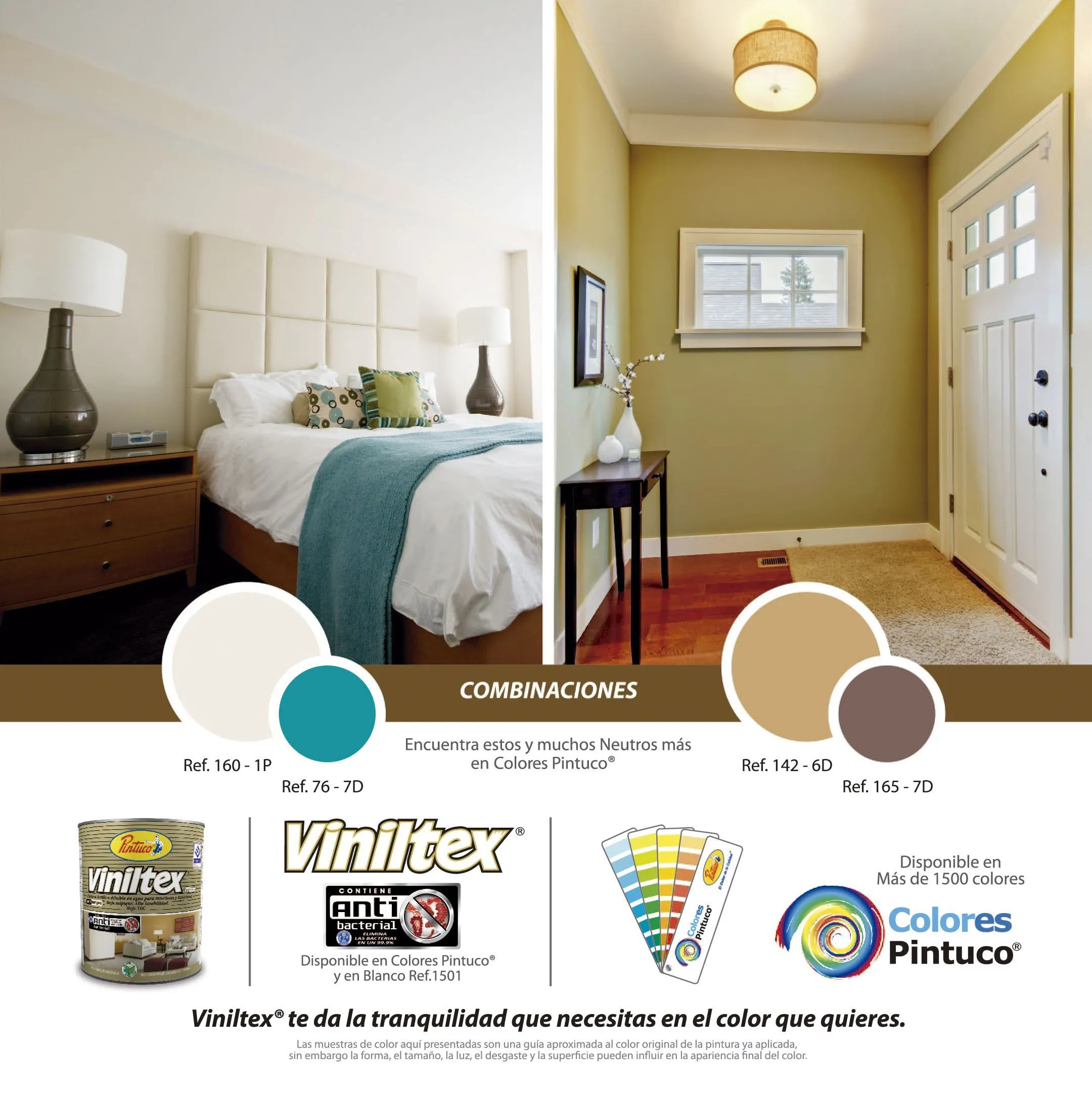 Combinaciones en colores neutros de Viniltex de Pintuco | Colores de casas  interiores, Colores de pintura de interior, Pintura de interiores