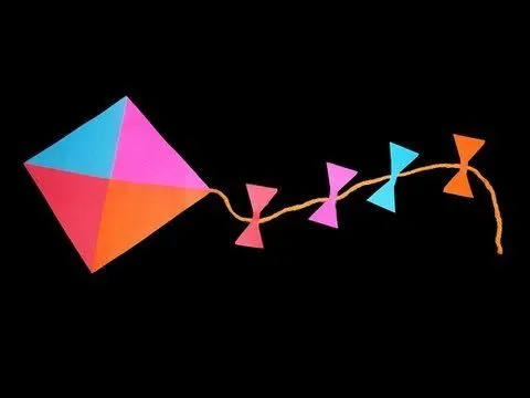 Cómo hacer una cometa decorativa de papel - YouTube