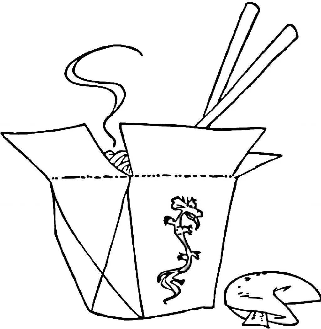 Comida china Colouring Pages