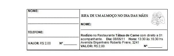 Comissão de Formatura 2010.1 (Enfermagem) - UNP: RIFAS DO DIA DAS MÃES