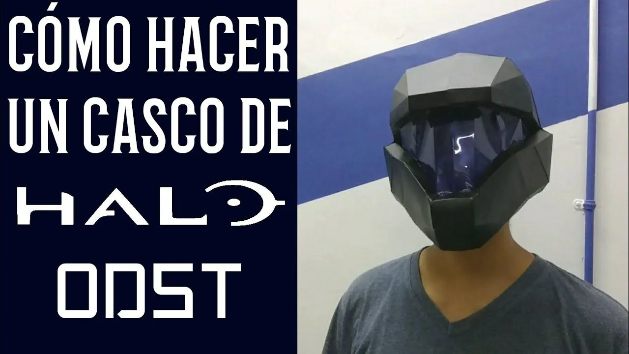 CÓMO HACER un CASCO de HALO de cartón - *DIY* HALO ODST Helmet - YouTube