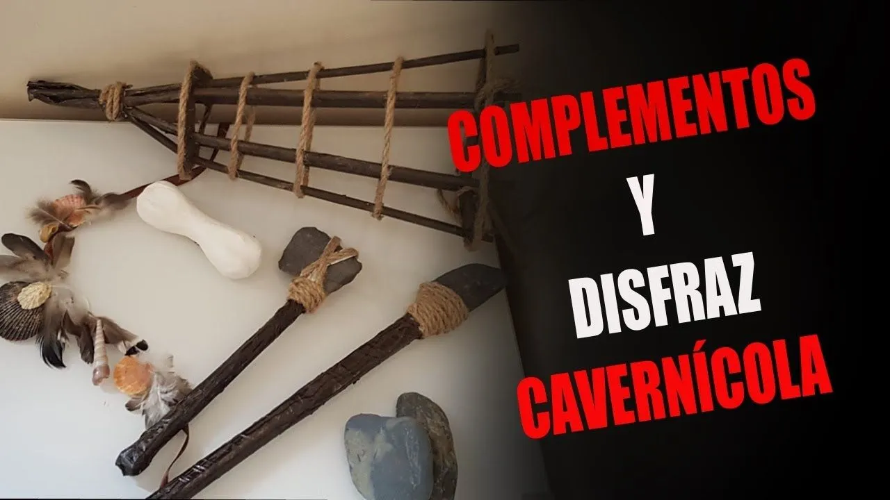 CÓMO hacer COMPLEMENTOS de DISFRAZ CAVERNÍCOLA - DIY - YouTube