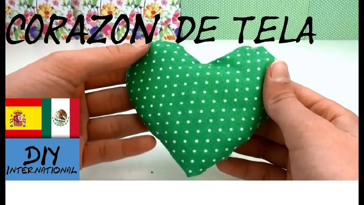 CÓMO HACER UN CORAZÓN DE TELA RELLENO PASO A PASO - DIY - YouTube