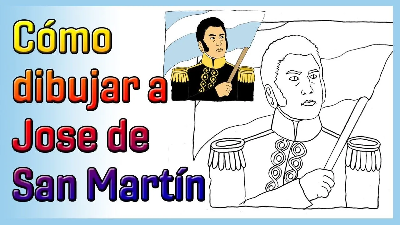 ⚔️Cómo dibujar a JOSE DE SAN MARTIN ⚔️How to draw JOSE DE SAN MARTIN✏️