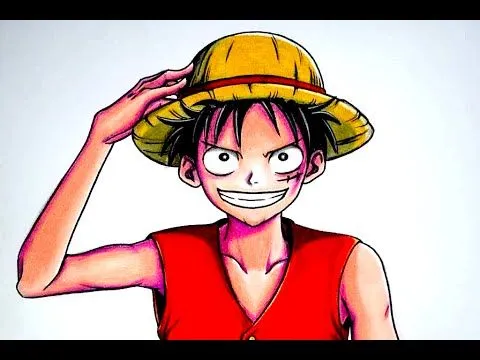 CÓMO DIBUJAR A LUFFY DE ONE PIECE / COMO DIBUJAR ANIME - YouTube