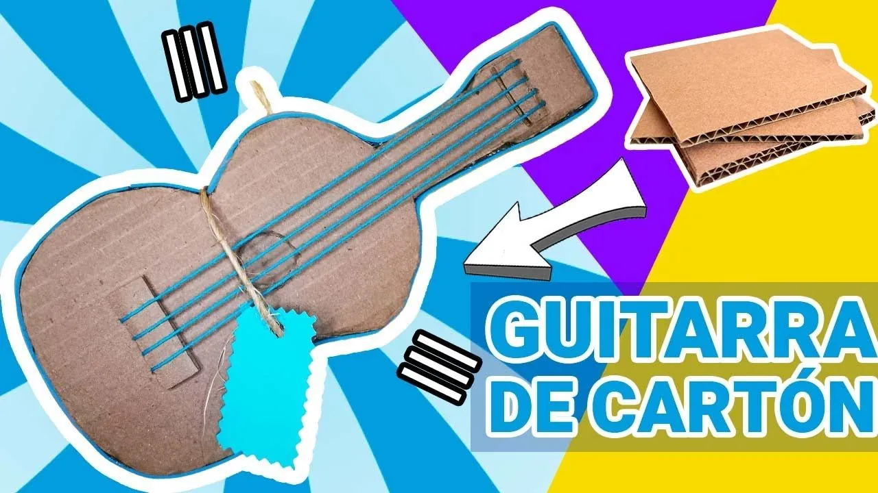 CÓMO HACER UNA GUITARRA DE CARTON | DIY | GUITARRA DE CARTON | MANUALIDADES  DE RECICLAJE - YouTube