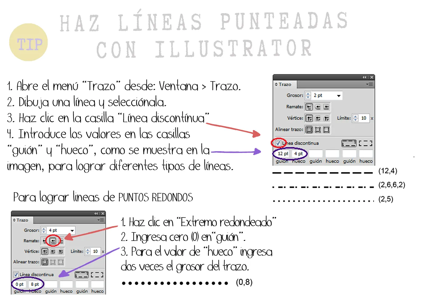 CÓMO HACER LÍNEAS PUNTEADAS CON ILLUSTRATOR | Apuntes Multimedia
