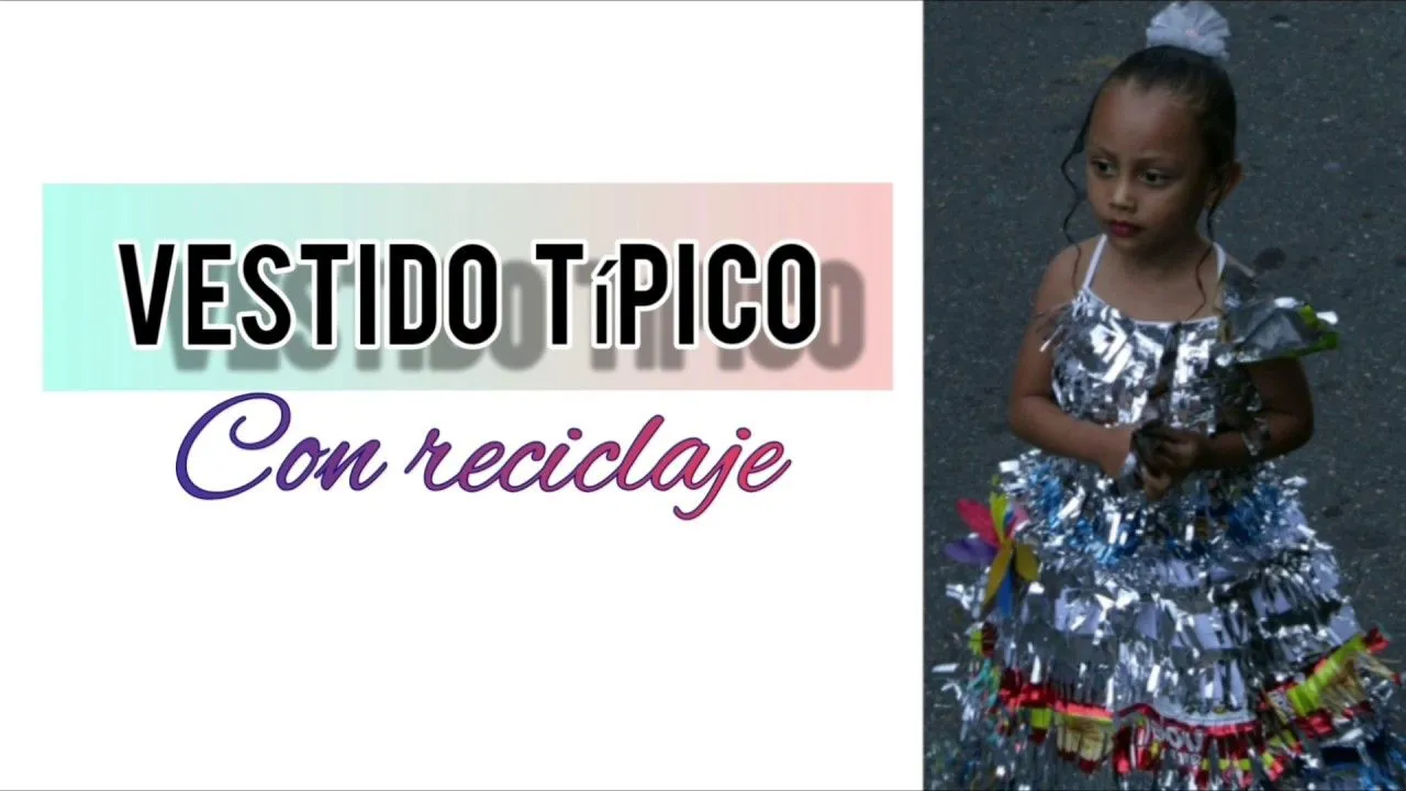 CÓMO HACER UN VESTIDO TÍPICO CON RECICLAJE - YouTube