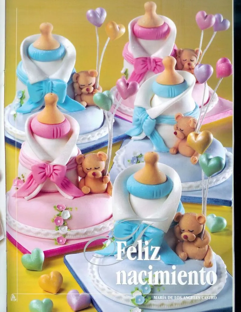 Compartiendo con mis amigas ♥: ♥ Torta Feliz nacimiento con ositos