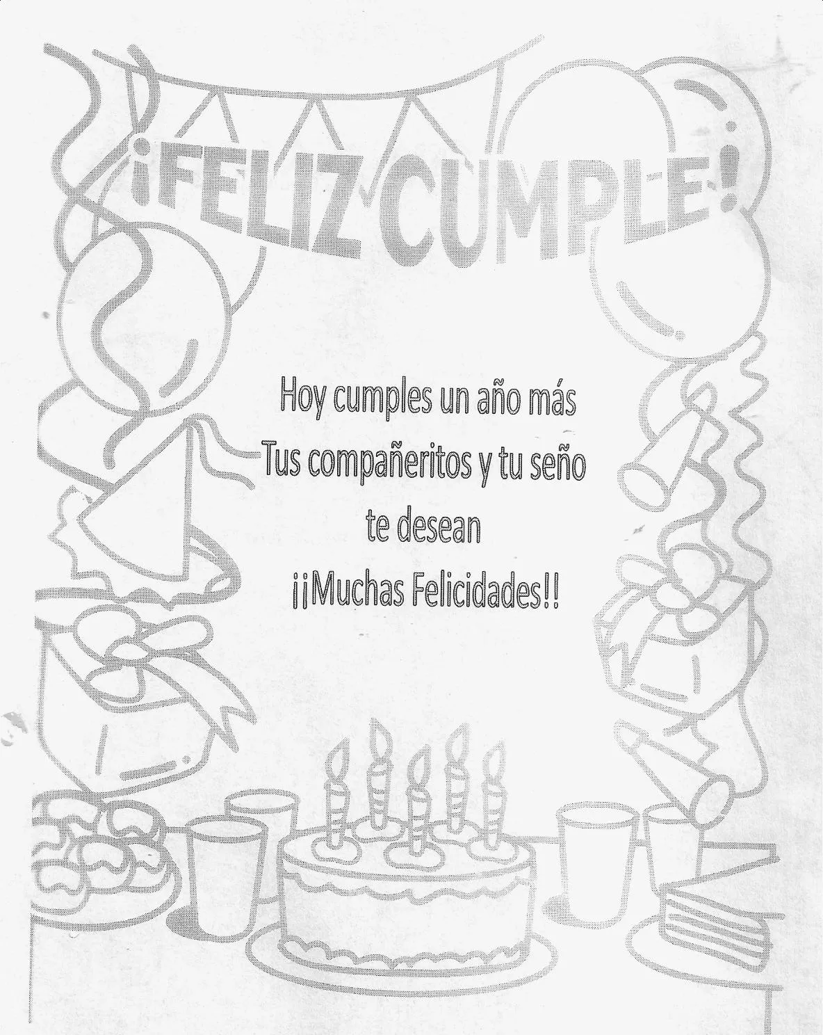 Compartiendo Ideas: Tarjetitas Feliz Cumpleaños para nuestros alumnos