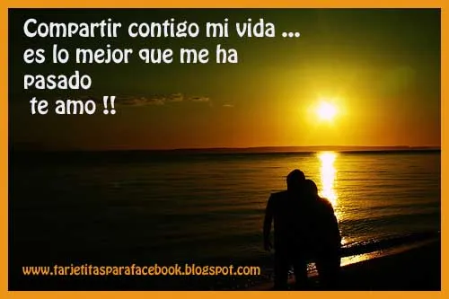 Tarjetita de amor para facebook : compartir contigo mi vida ...