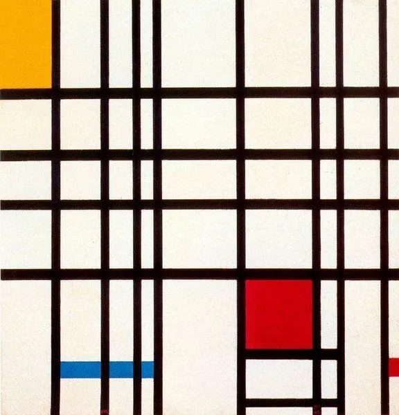 Composición con rojo, amarillo y azul de Piet Mondrian (1872-1944 ...