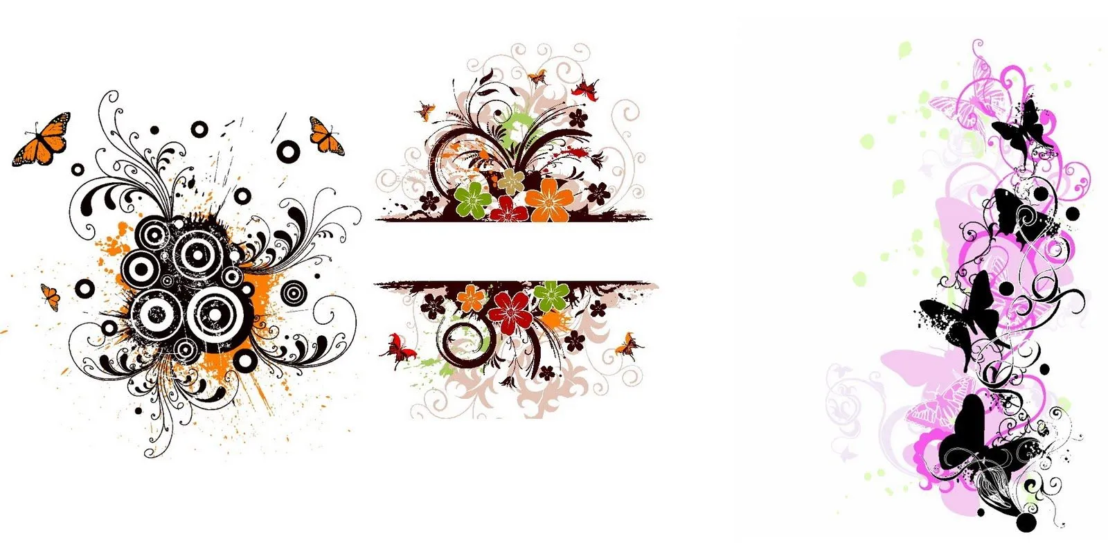 Composiciones vectoriales con mariposas (Butterfly Vectors ...