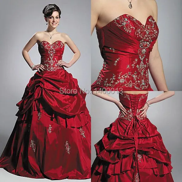 Compra quinceanera dresses wine red online al por mayor de China ...