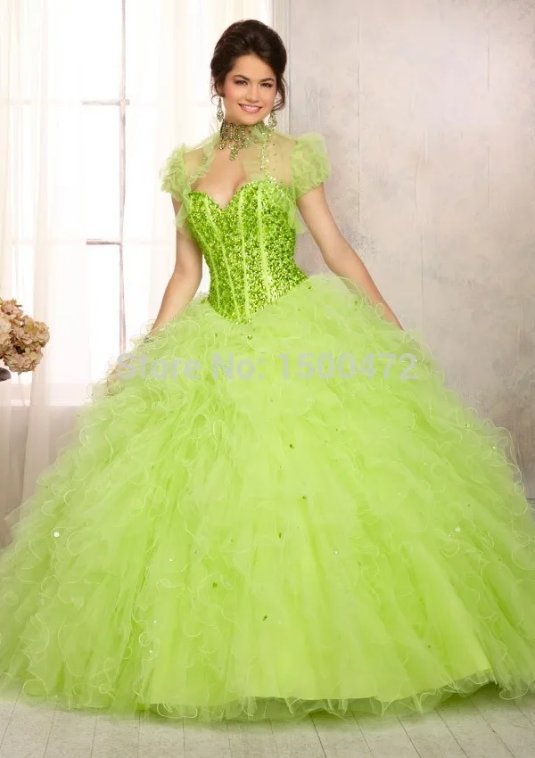 Compra verde lima vestidos de quinceañera online al por ...