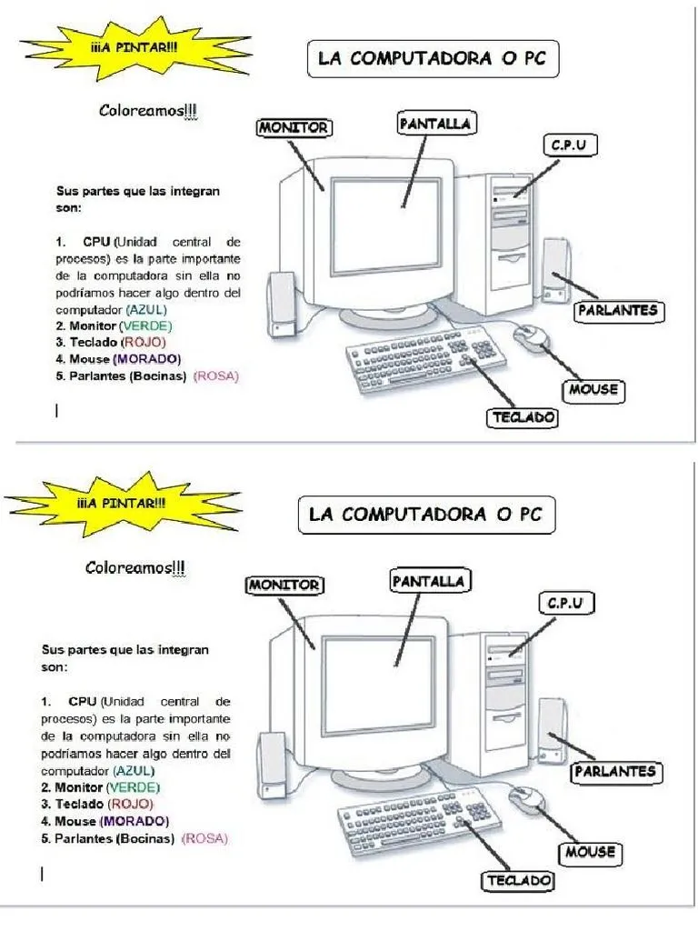 Computador para Colorear | PDF