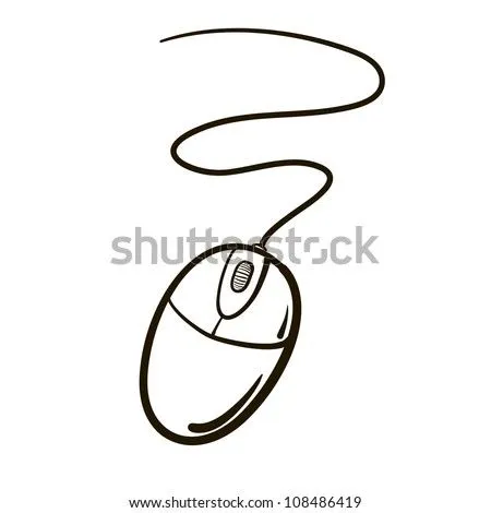 Computer Mouse. A Children'S Sketch Ilustraciones vectoriales en ...