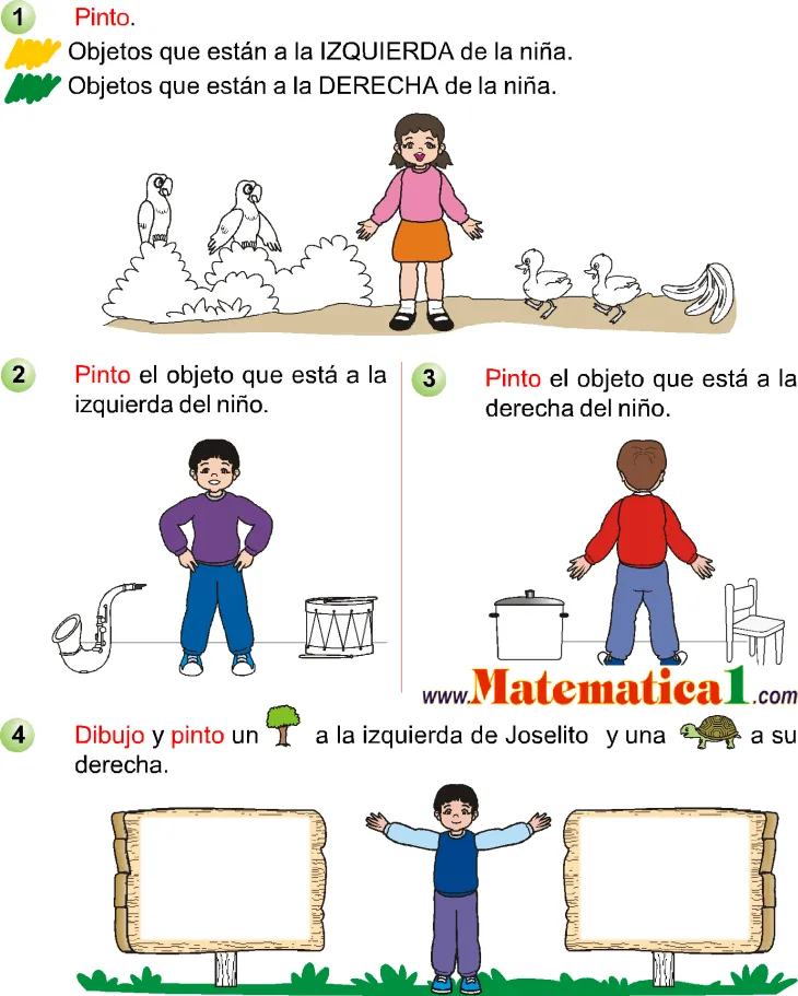 COMUNICACION-RAZOMIENTO-VERBAL: NOCIONES ESPACIALES: EJERCICIOS