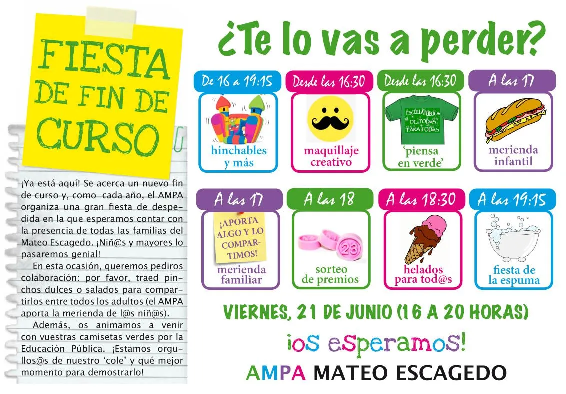 Comunicados | AMPA MATEO ESCAGEDO