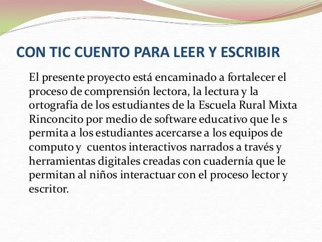 Con tic cuento para leer y escribir