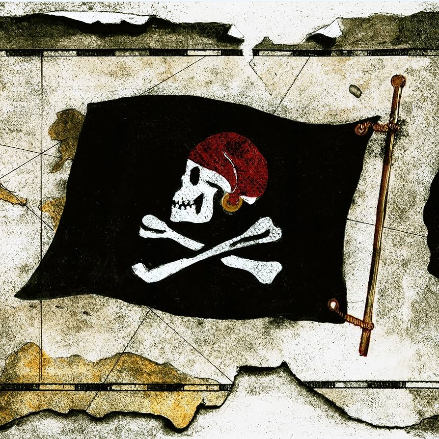 CONCORD WALLCOVERINGS ™ - Banderas de fondo de visualización con patrón  pirata, mapa de calaveras para recámara de niños, sala de juegos, beige,  negro y rojo, 15 pies por 9 pulgadas, BT2810B :