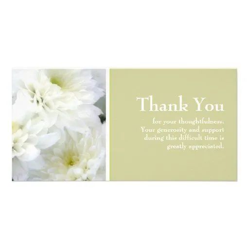 La condolencia le agradece tarjetas fotograficas | Zazzle